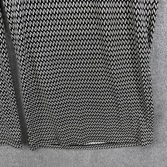 Alfani Pants Womens 2X Plus Black White Chain Print Wide Leg Pull On Made in USA - Picture 5 of 16